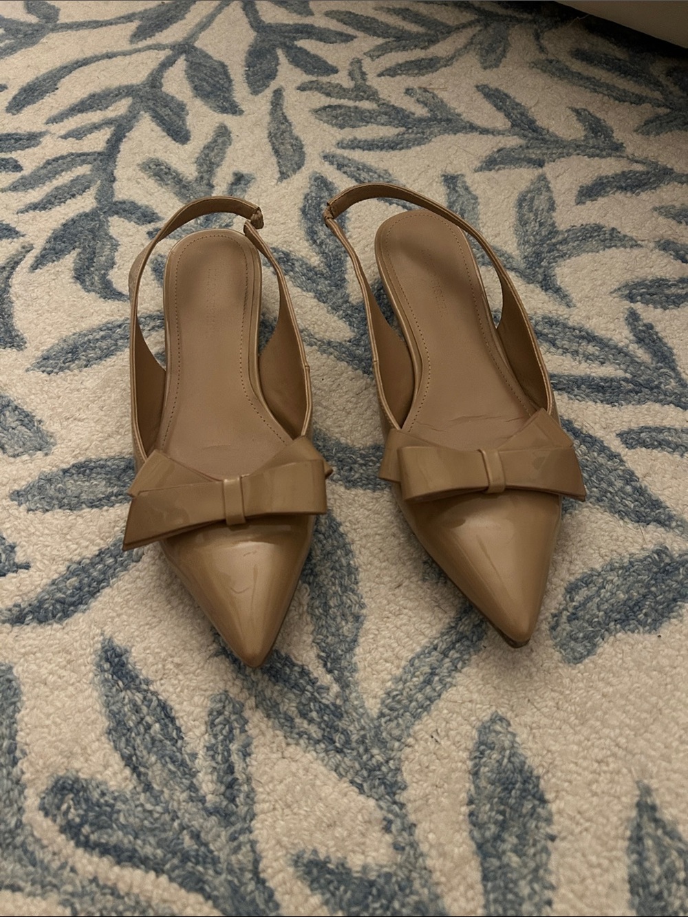 Marc Fisher Pointed Slingback Mules in Taupe Size 9